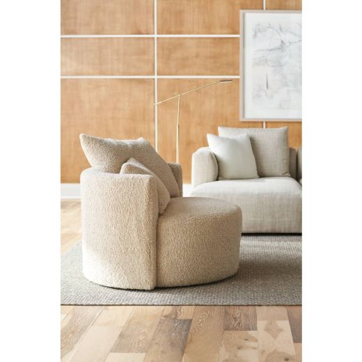 Picture of Neutral Boucle Leander Swivel Chair